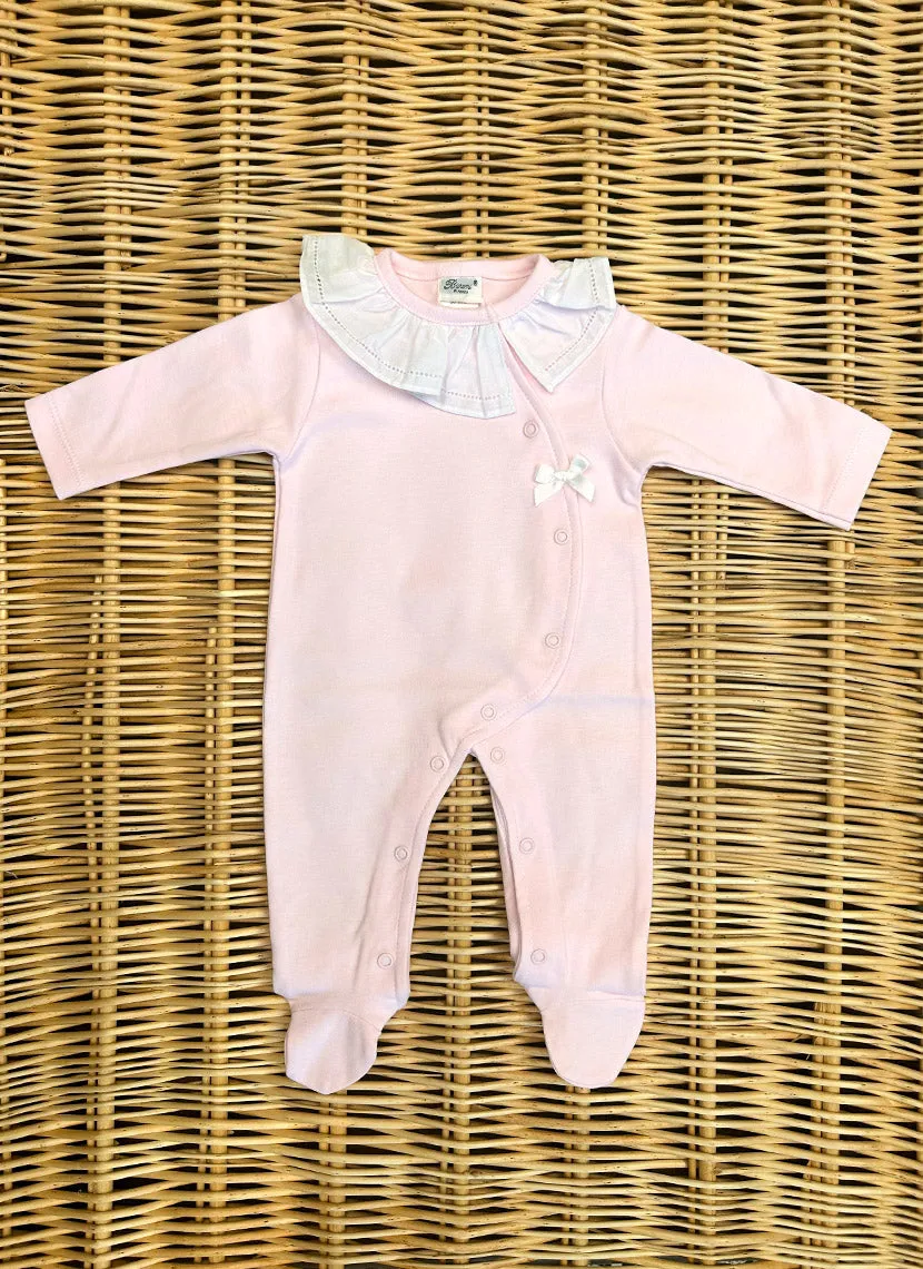 Interlock Rouche collar Sleepsuit