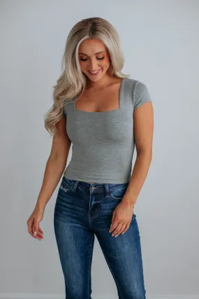 Jace Basic Top - Heather Grey