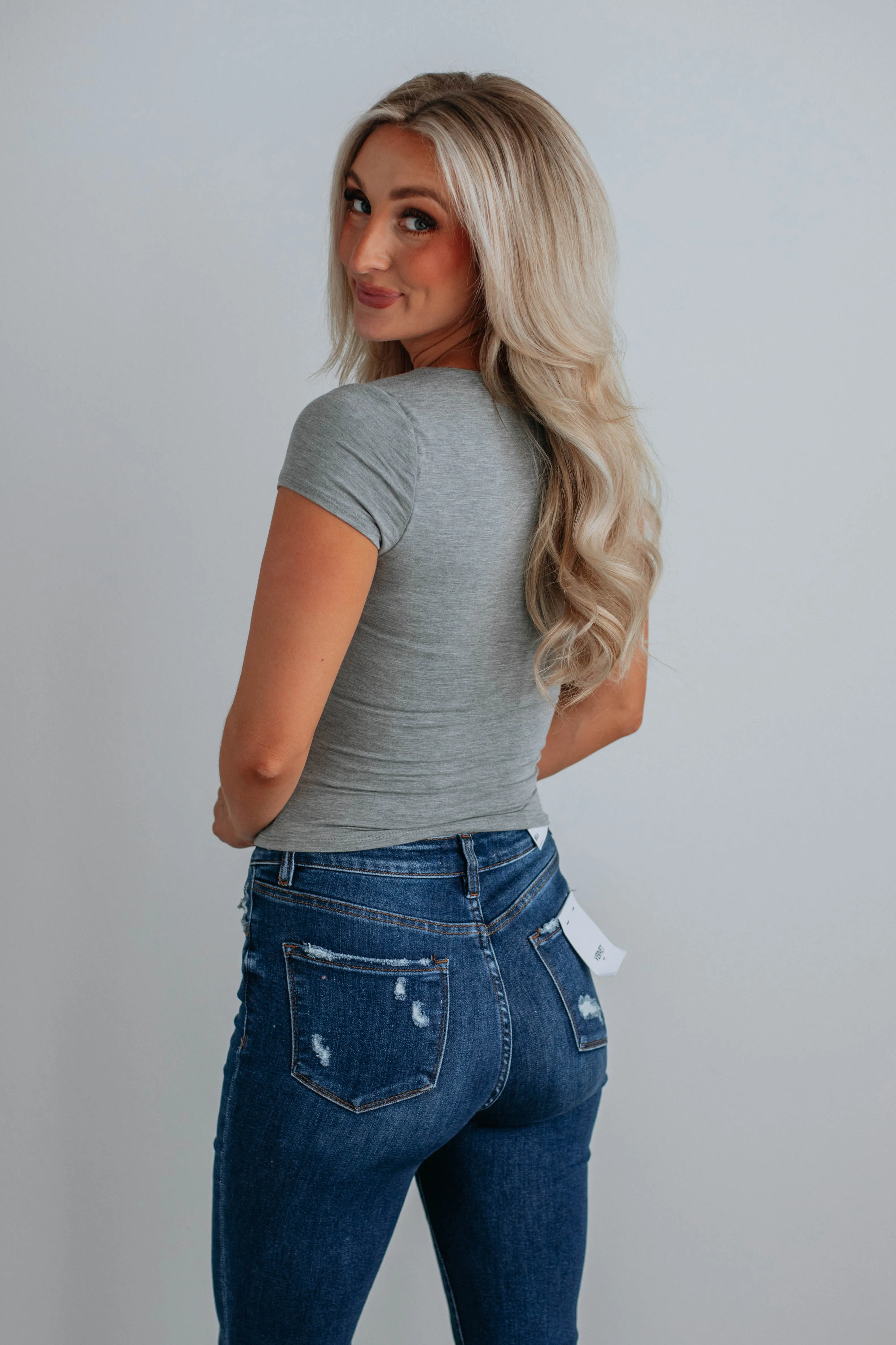 Jace Basic Top - Heather Grey