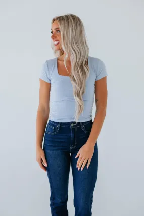 Jace Basic Top - Powder Blue