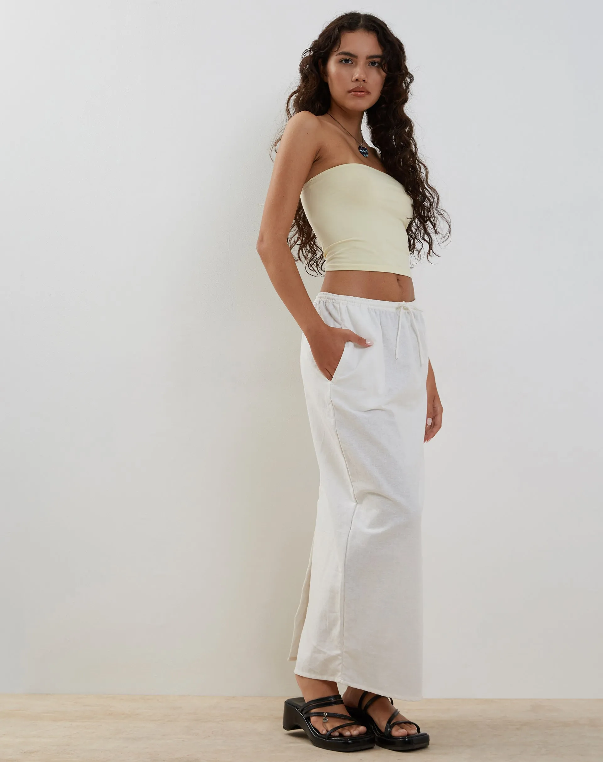 Joelene Maxi Skirt in White