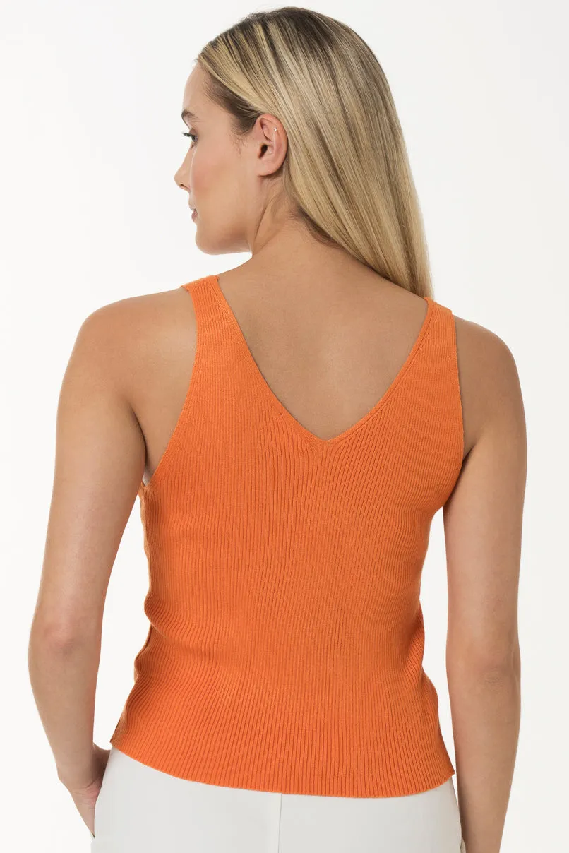 Knit Tank Top _ 150086 _ Orange