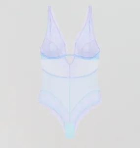 Lilac lace & cornflower mesh underwired body