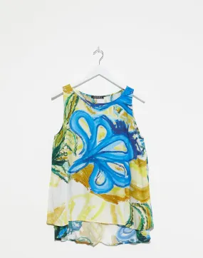 Lilly All Over Print Cupro Sleeveless Top