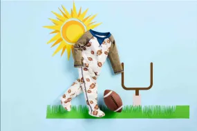 Mudpie Waffle Football Baby Sleeper