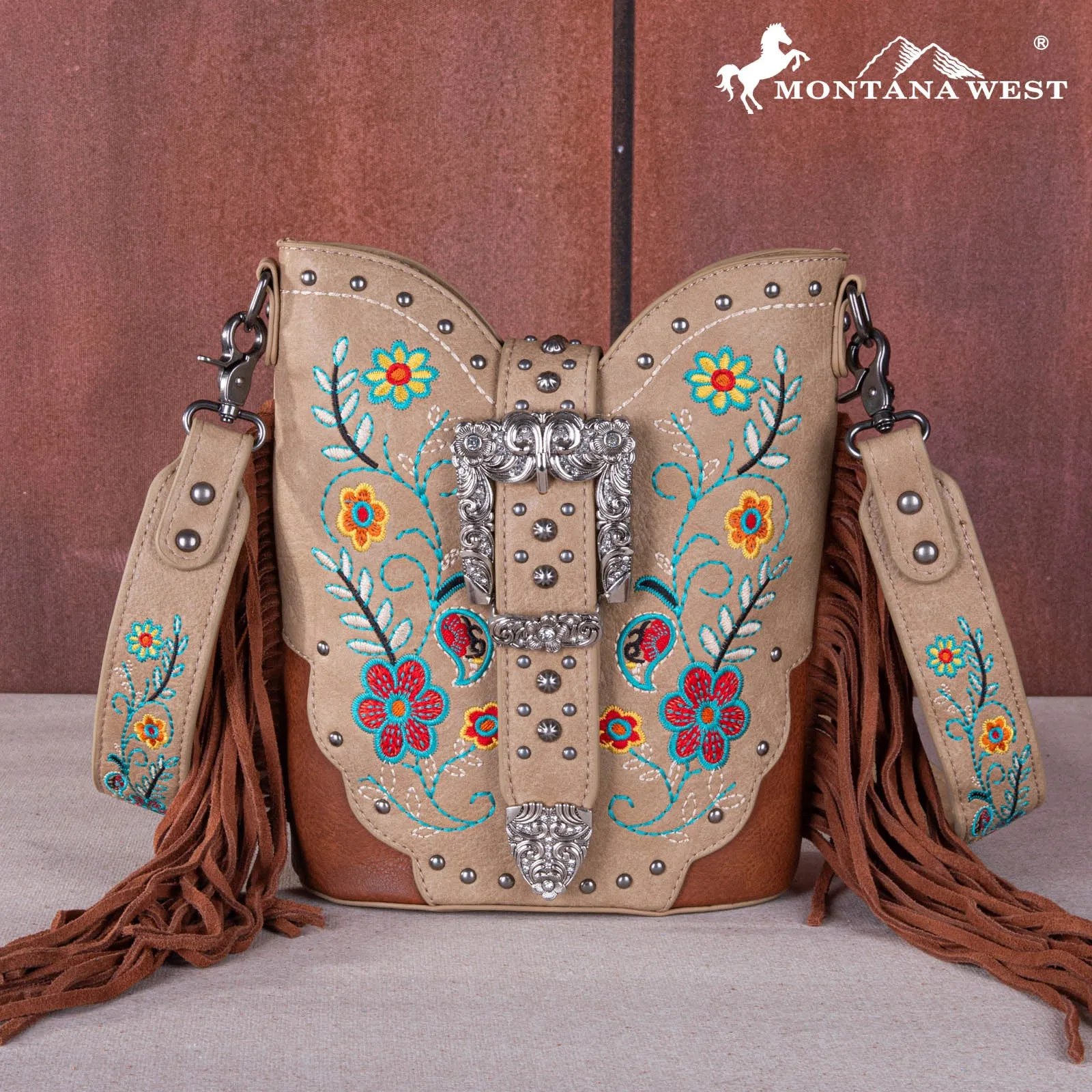 MW1252-8373  Montana West Buckle Collection Crossbody