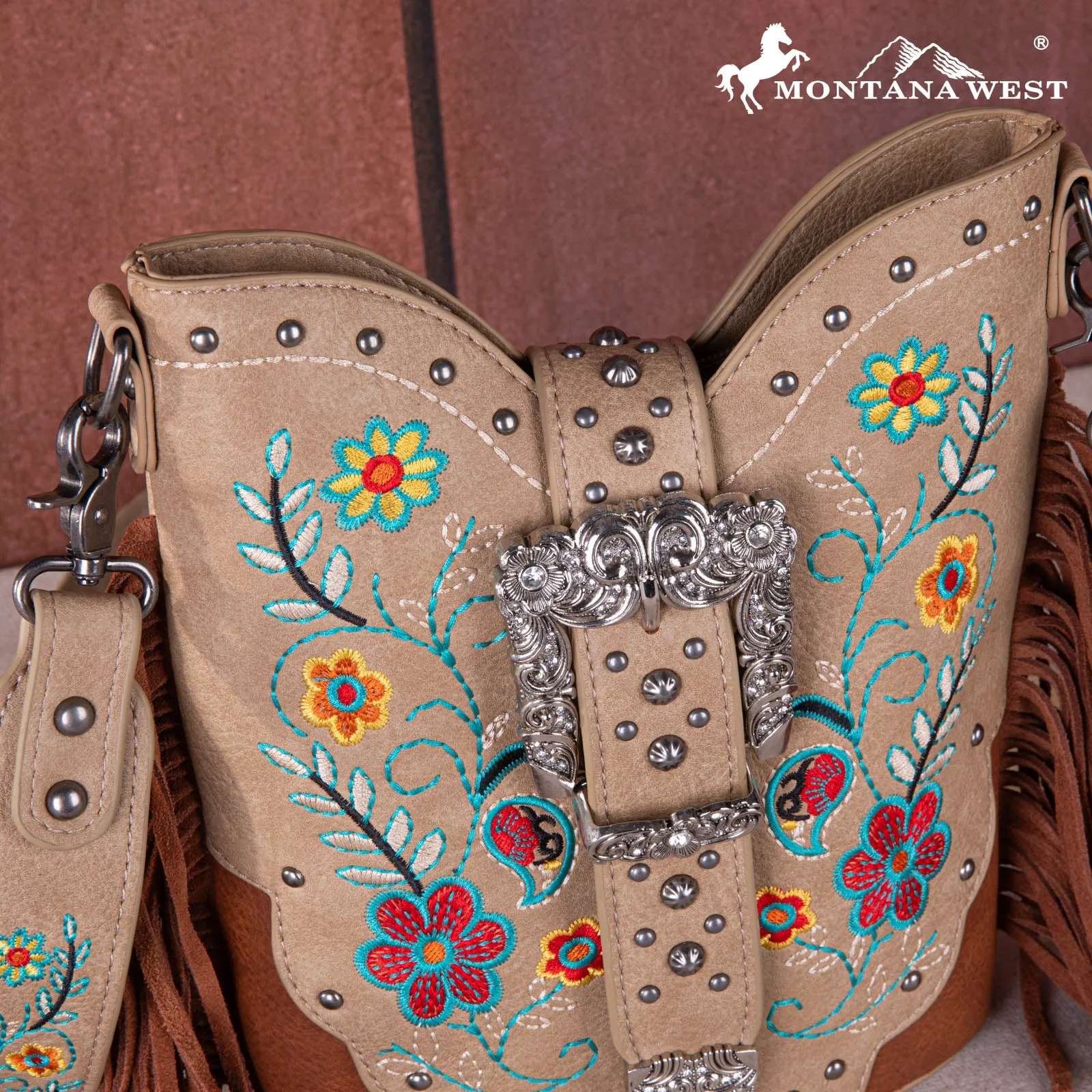 MW1252-8373  Montana West Buckle Collection Crossbody