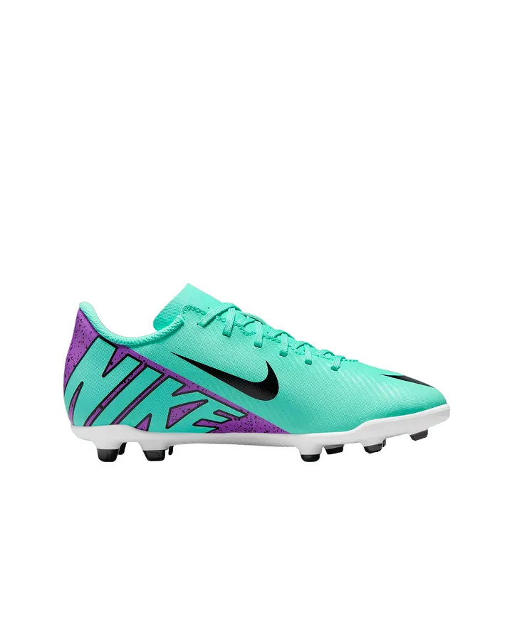 Nike football boot for children and teenagers Vapor 15 Club FG/MG DJ5958-300 turquoise fuchsia black