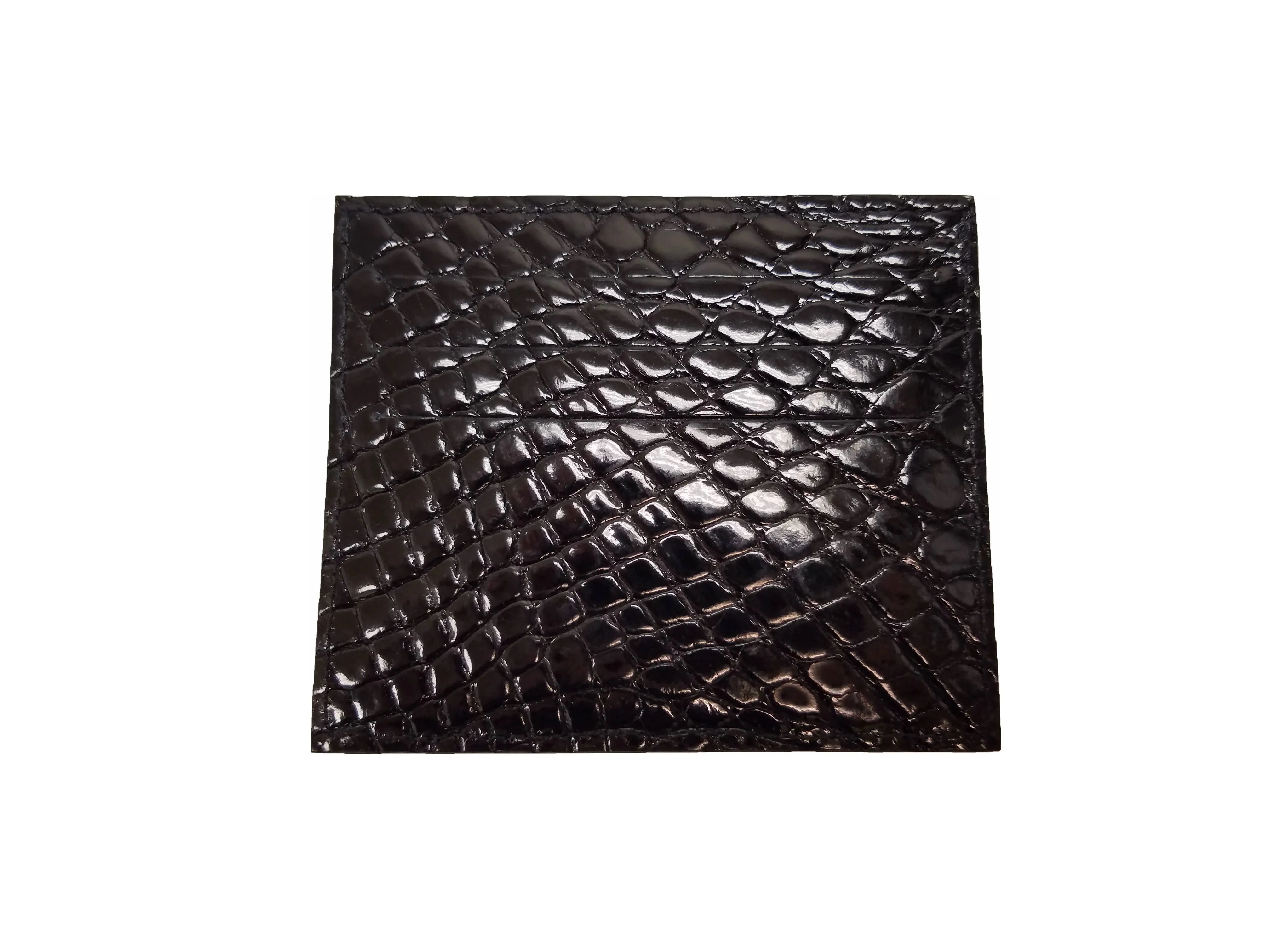 O-81-550 Crocodile Card Holder- Black