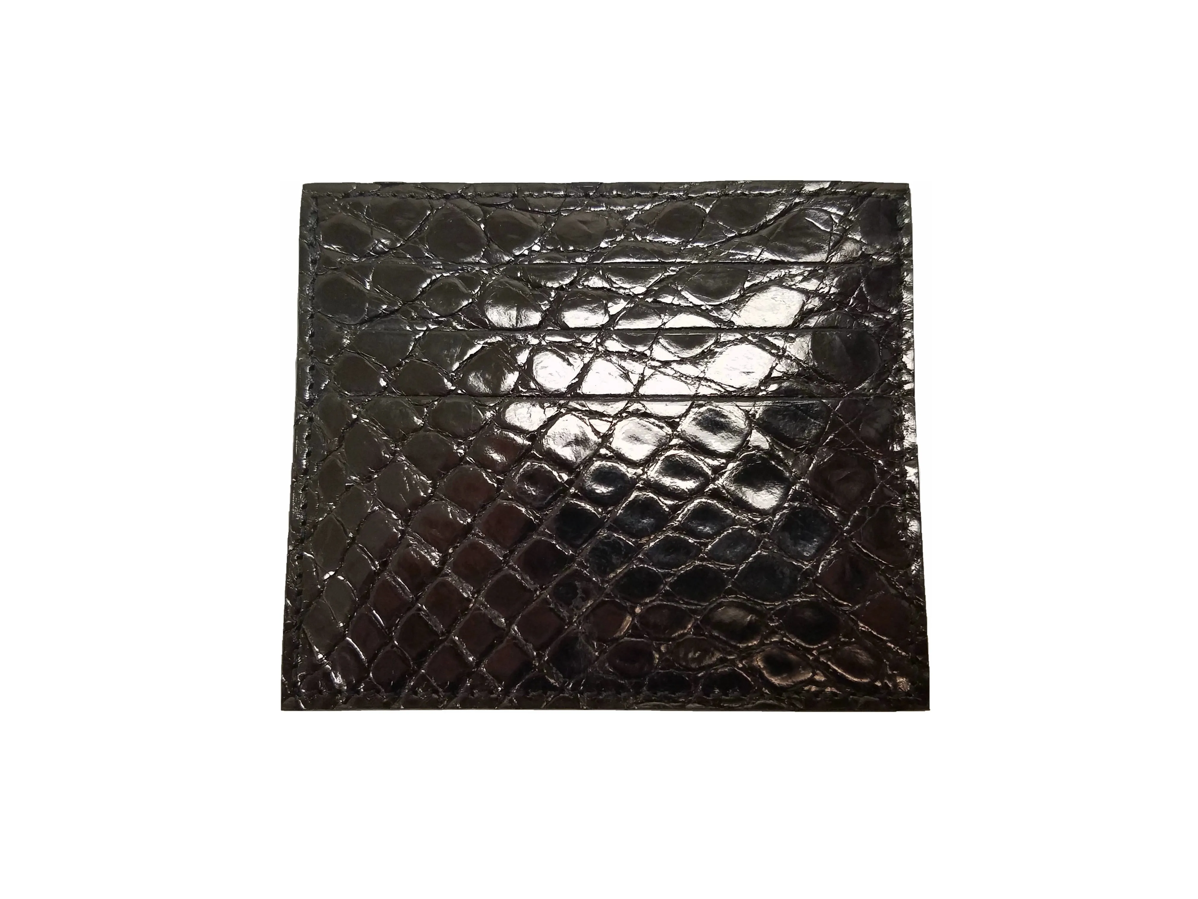 O-81-550 Crocodile Card Holder- Black