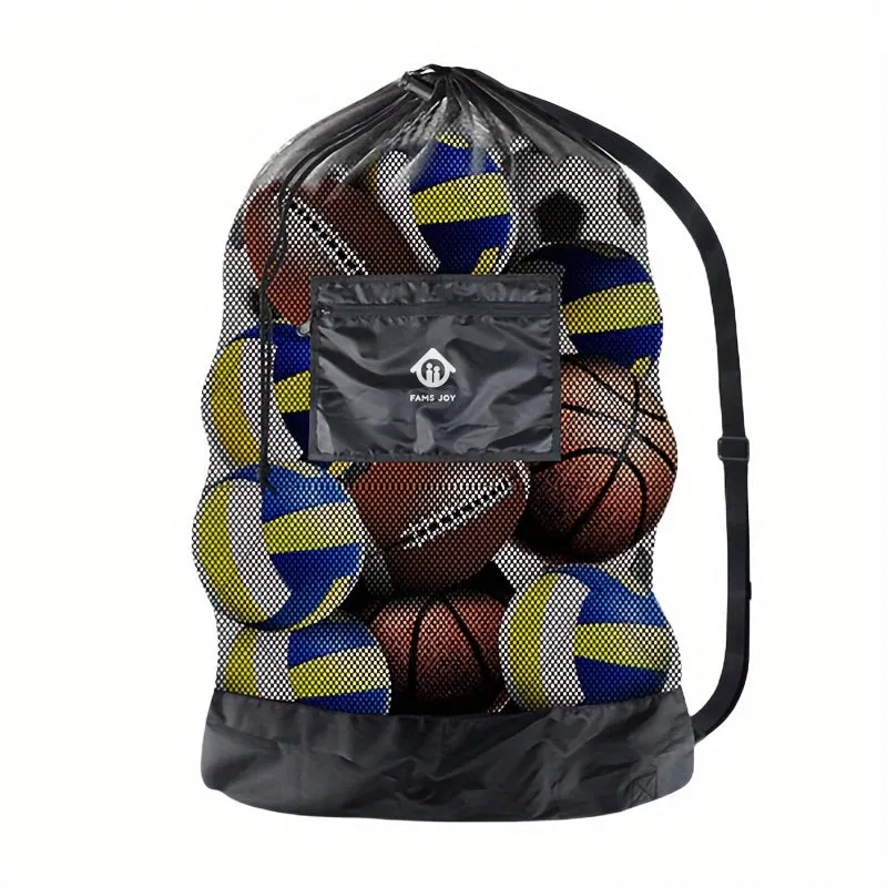 Oversized Football Basketball Volleyball Sports Tennis Bag Basketball Storage Bag Adjustable Shoulder Strap Oversized Ball Bag