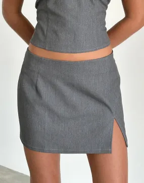 Pamela Mini Skirt in Tailoring Charcoal