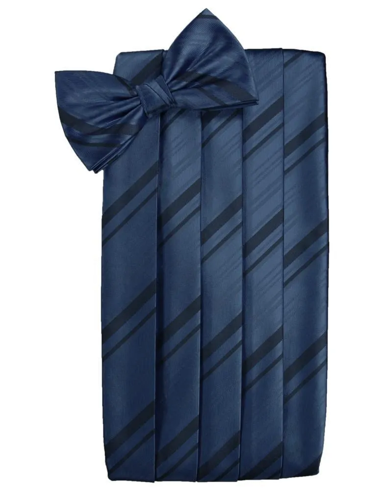 Peacock Kids Striped Satin Cummerbund