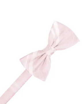 Pink Striped Satin Kids Bow Tie