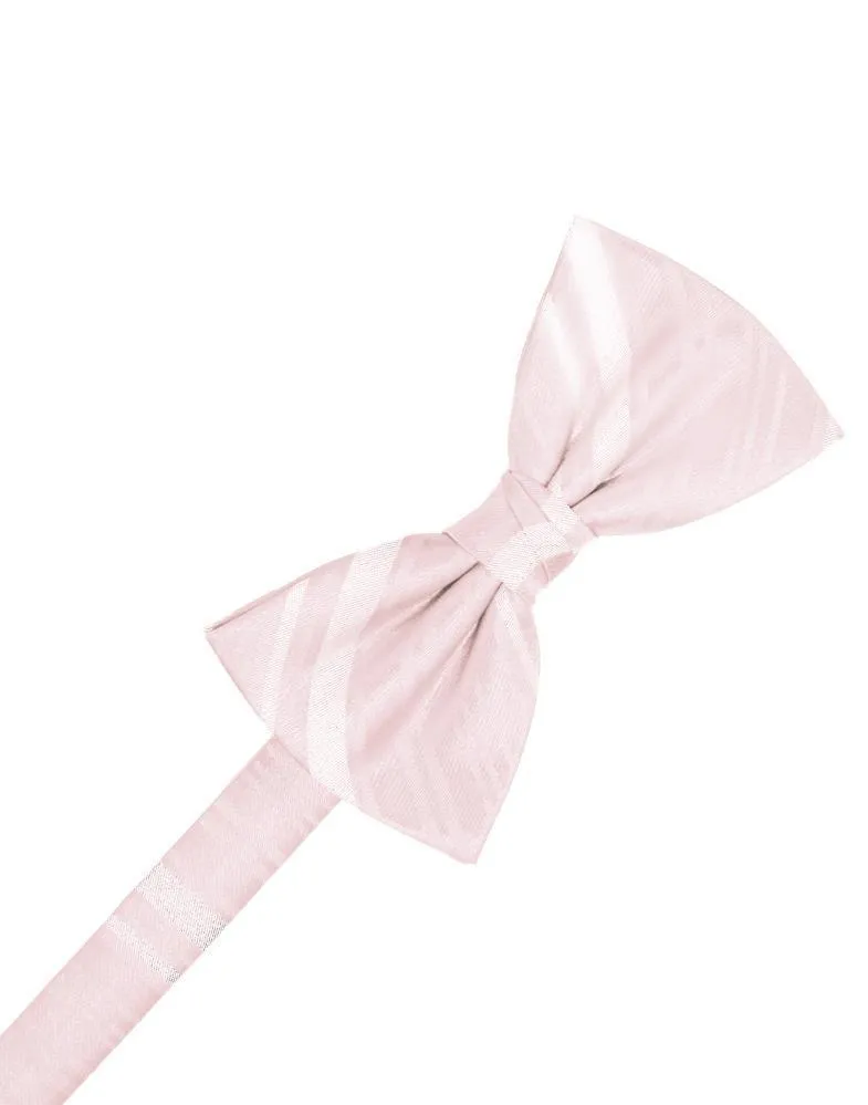 Pink Striped Satin Kids Bow Tie