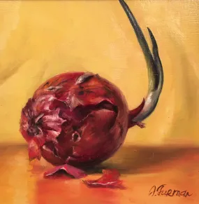 "Red Onion" by Irina Furman - Realist Still Life Painting