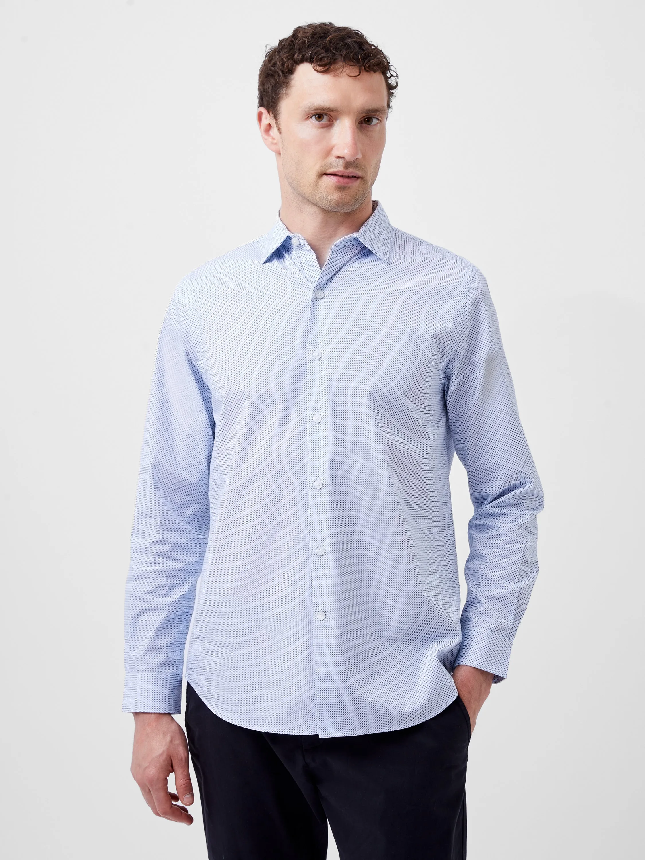 Regular Fit Classic Collar Geo Shirt