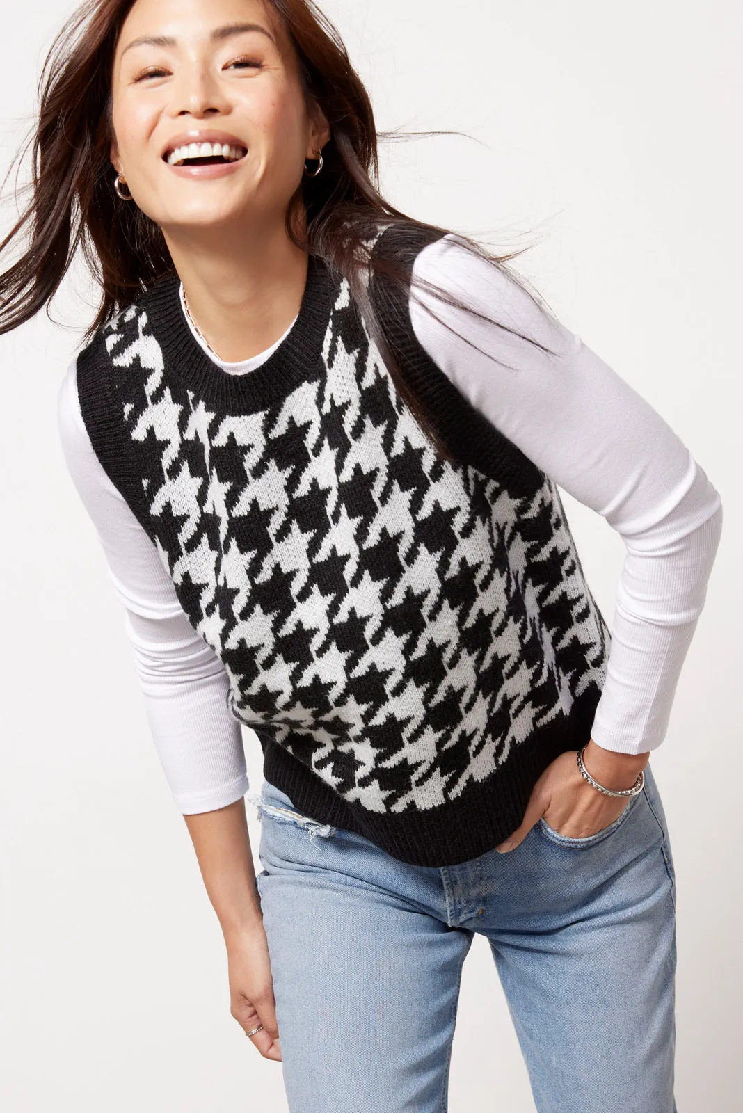 Renee Houndstooth Tank