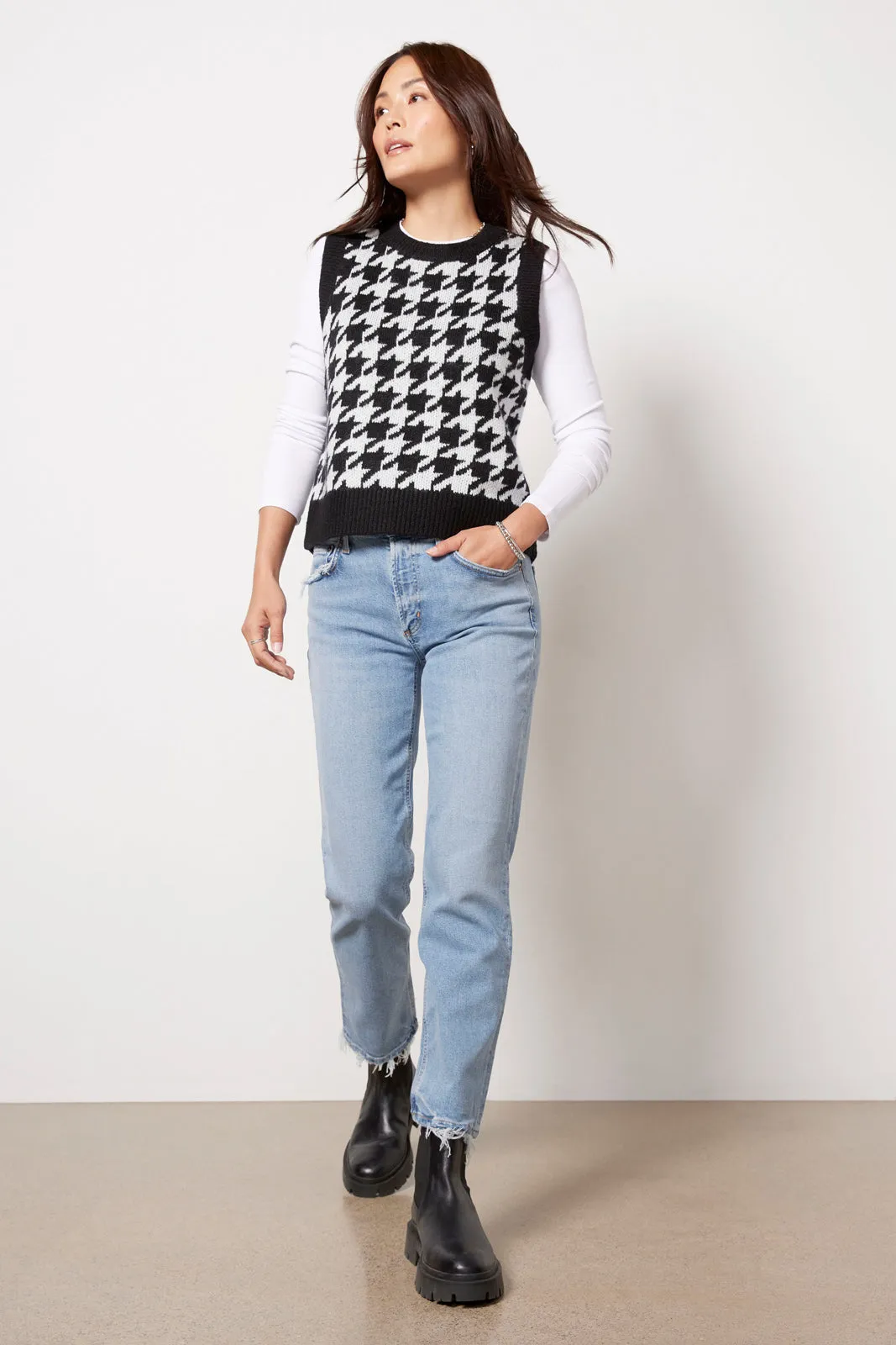 Renee Houndstooth Tank