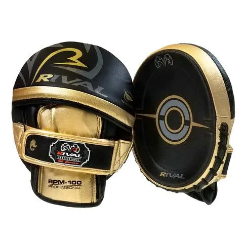 RIVAL RPM100 PROFESSIONAL PUNCH MITTS - BLACK/GOLD