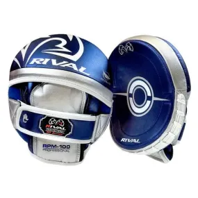 RIVAL RPM100 PROFESSIONAL PUNCH MITTS - BLUE/SILVER