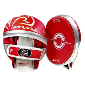 RIVAL RPM100 PROFESSIONAL PUNCH MITTS - RED/SILVER