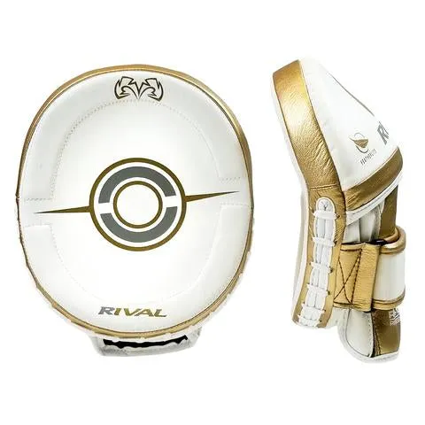 RIVAL RPM100 PROFESSIONAL PUNCH MITTS - WHITE/GOLD