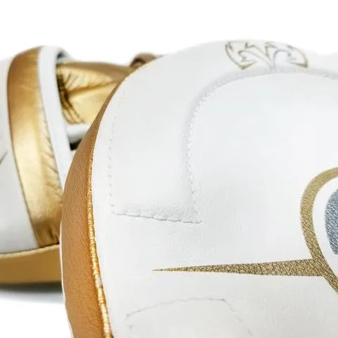 RIVAL RPM100 PROFESSIONAL PUNCH MITTS - WHITE/GOLD