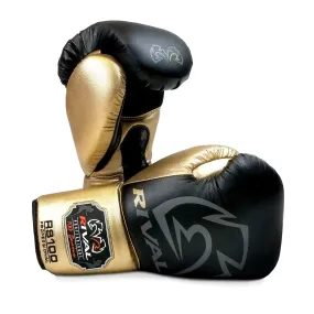 RIVAL RS100 PROFESSIONAL SPARRING GLOVES - BLACK/GOLD