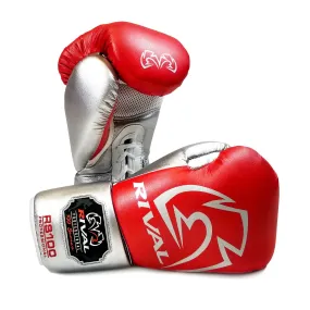 RIVAL RS100 PROFESSIONAL SPARRING GLOVES - RED/SILVER