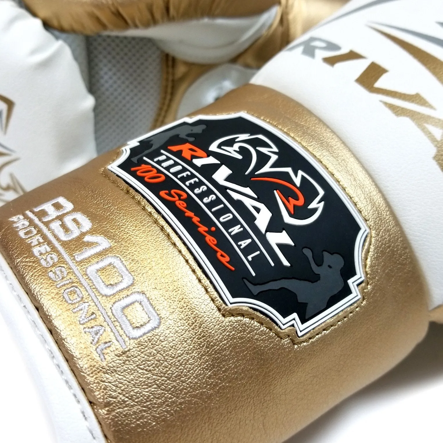 RIVAL RS100 PROFESSIONAL SPARRING GLOVES - WHITE/GOLD