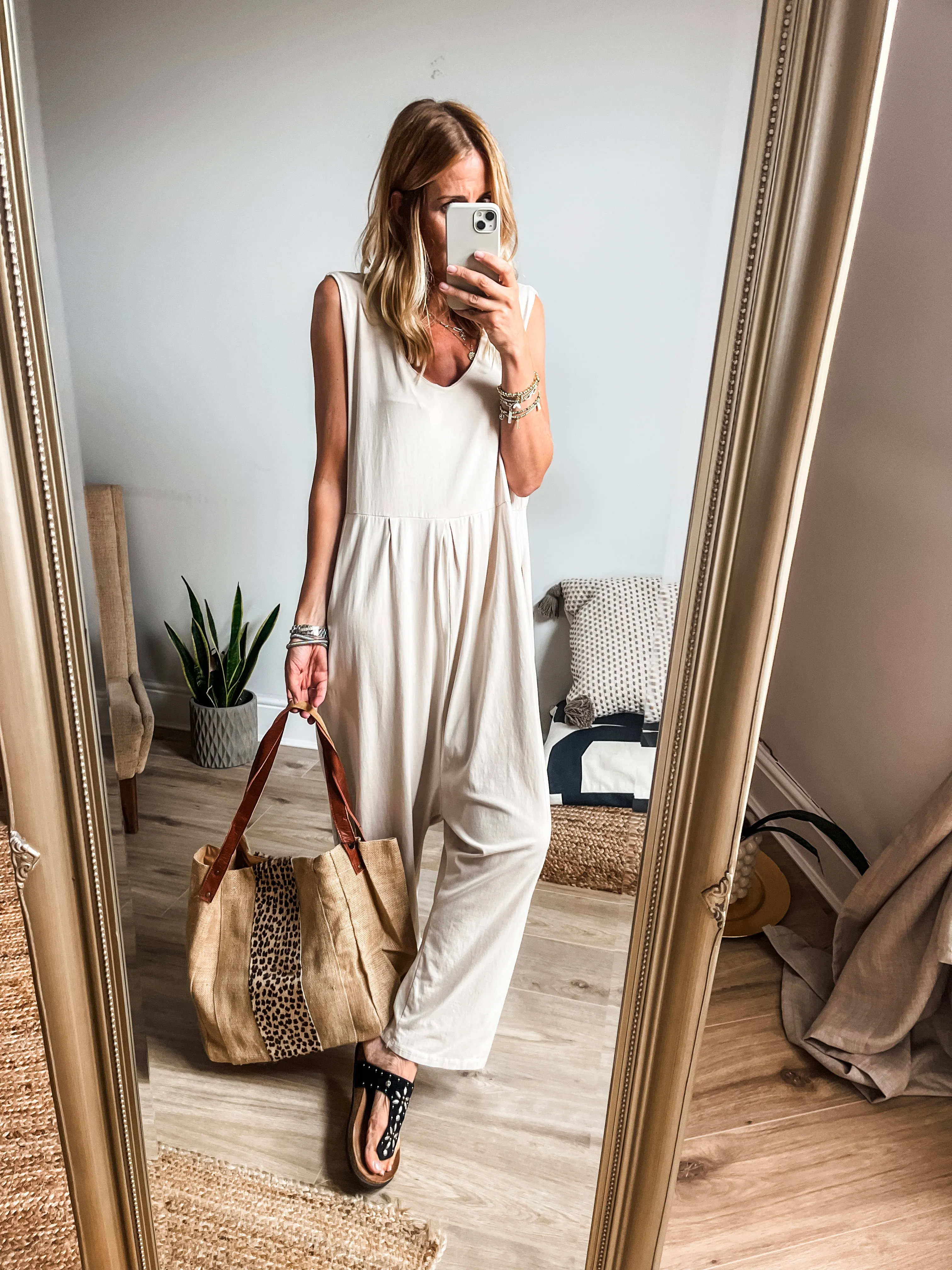 Sleeveless Jersey Jumpsuit