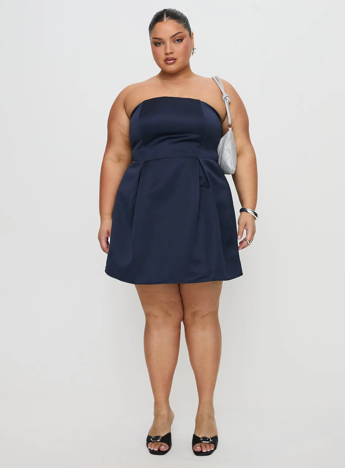 Spader Corset Mini Dress Navy Curve