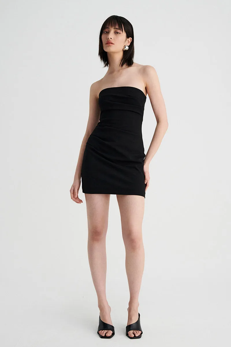 Stella Strapless Mini Dress - Black