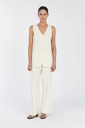 SYLVIA CREAM LONGLINE VEST