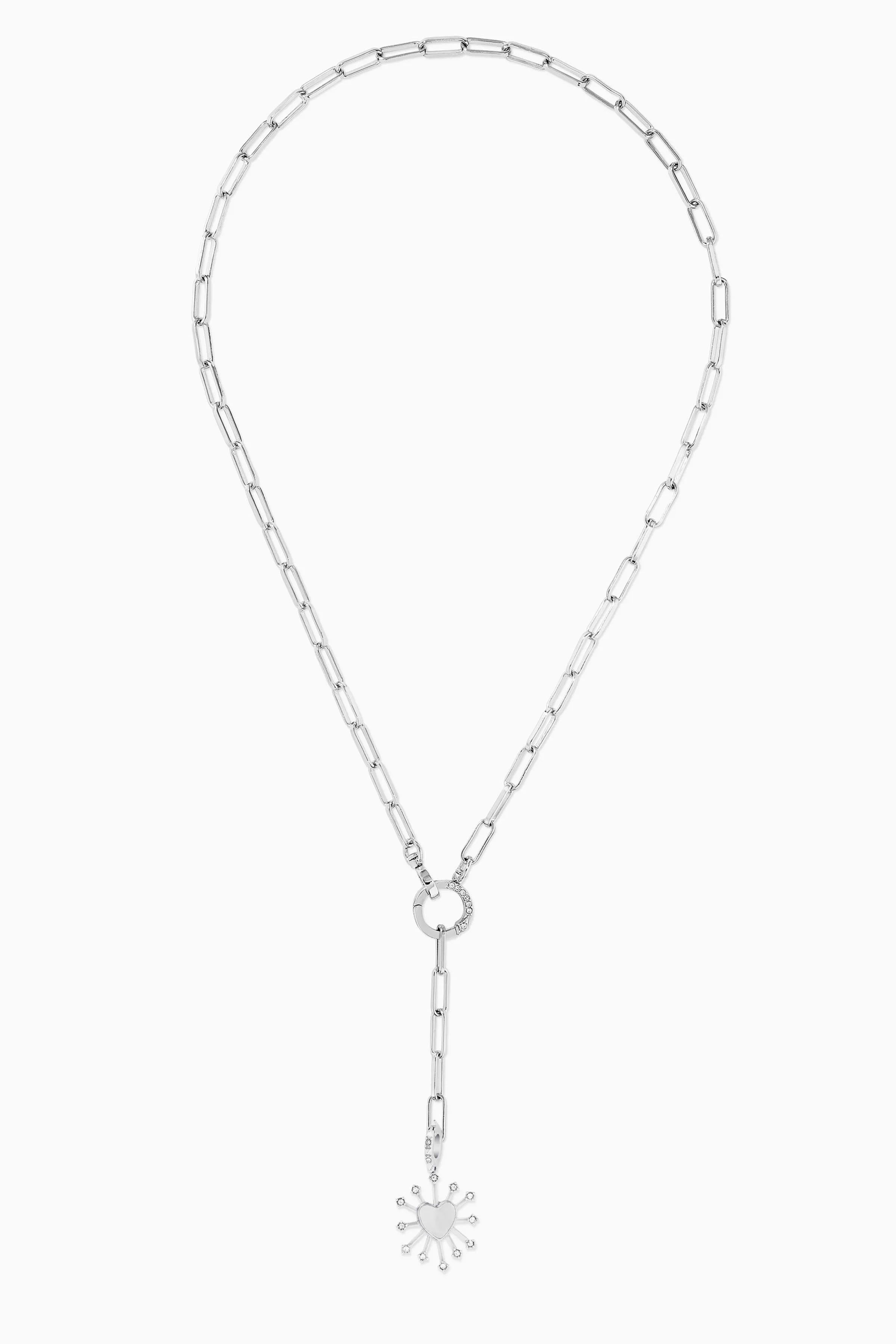 Tatum SIlver Convertible Lariat Chain Necklace