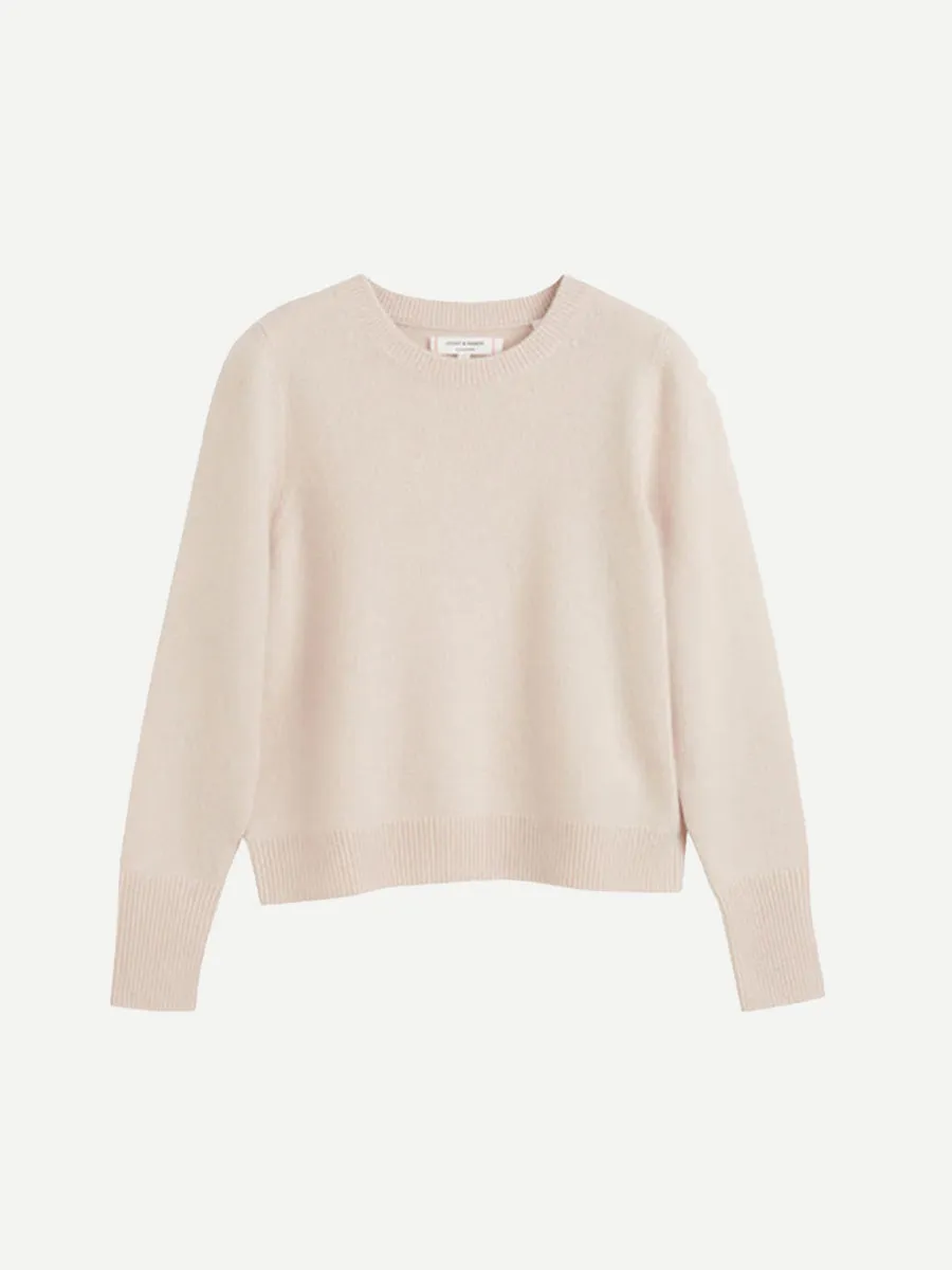 The Cropped Essentials Sweater in Bone