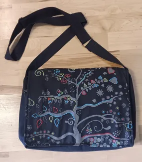 Tree of Life Messenger Bag ~ Black