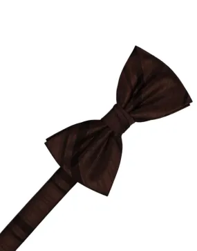 Truffle Striped Satin Kids Bow Tie