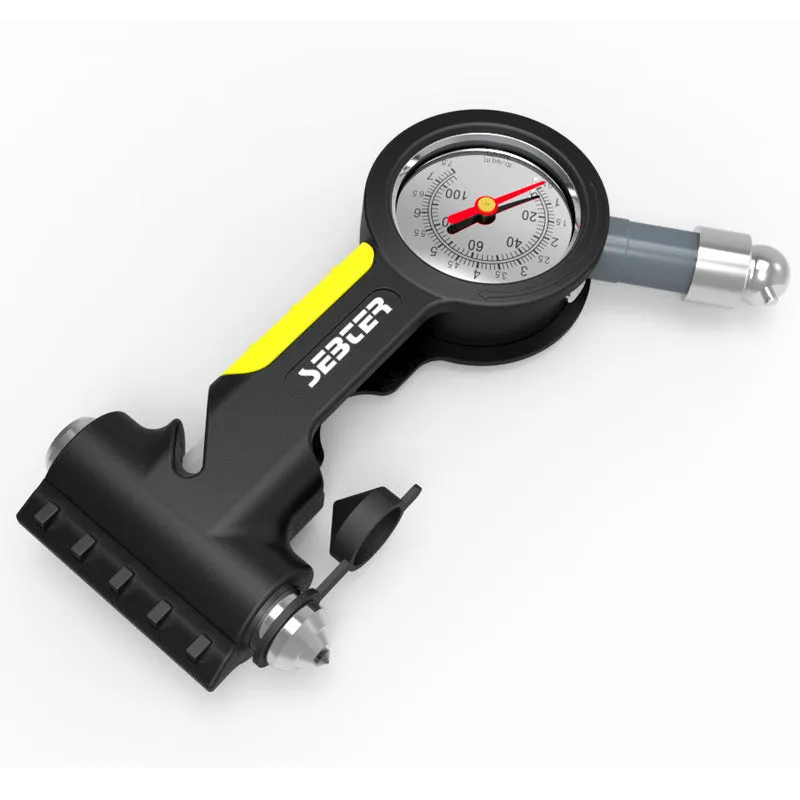 Tyre Pressure Gauge with Safety Window Hammer