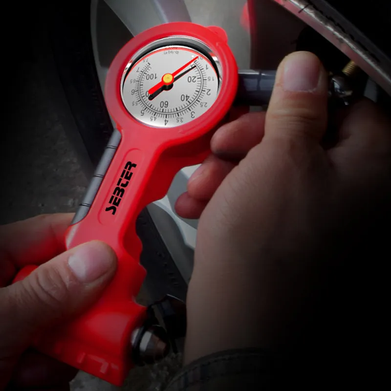 Tyre Pressure Gauge with Safety Window Hammer