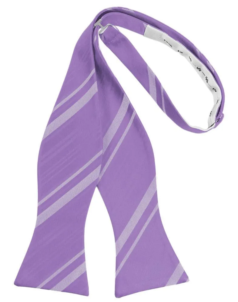 Wisteria Striped Satin Bow Tie