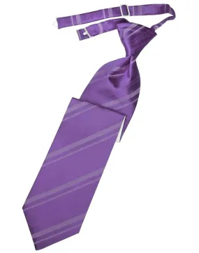 Wisteria Striped Satin Kids Necktie