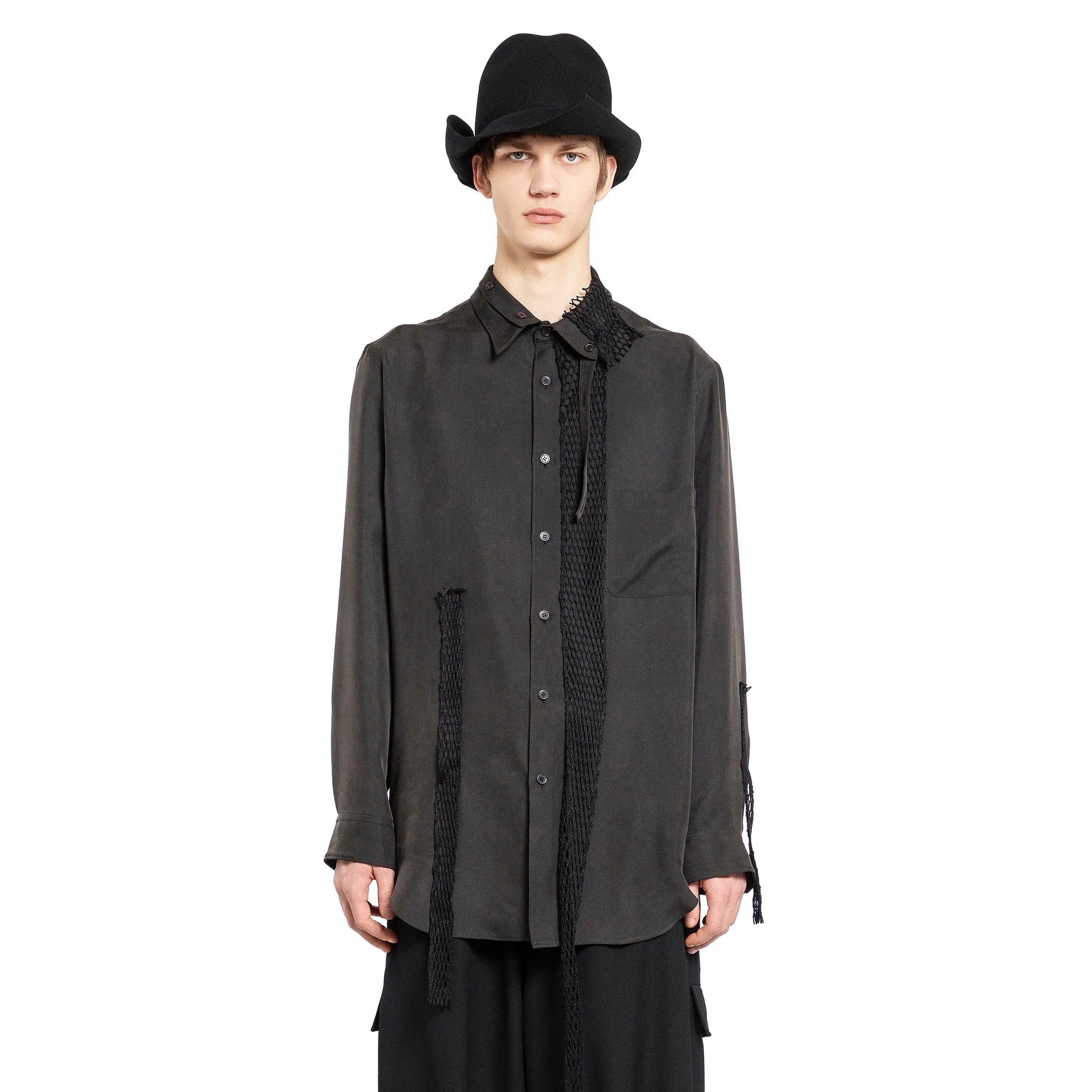 YOHJI YAMAMOTO MAN GREY SHIRTS